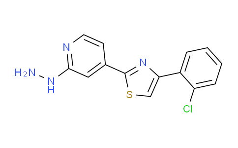 CAS No. 1779120-75-0, 4-(2-Chlorophenyl)-2-(2-hydrazinylpyridin-4-yl)thiazole
