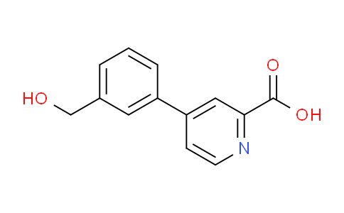 CAS No. 1255638-69-7, 4-(3-(Hydroxymethyl)phenyl)picolinic acid
