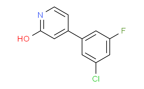 CAS No. 1261938-64-0, 4-(3-Chloro-5-fluorophenyl)-2-hydroxypyridine