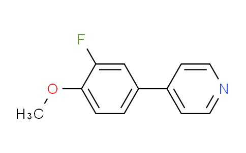 CAS No. 881419-06-3, 4-(3-Fluoro-4-methoxyphenyl)pyridine