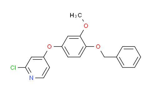 CAS No. 1206970-43-5, 4-(4-(Benzyloxy)-3-methoxyphenoxy)-2-chloropyridine