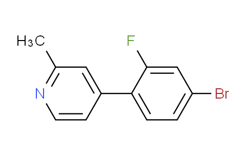 CAS No. 1187168-25-7, 4-(4-Bromo-2-fluorophenyl)-2-methylpyridine