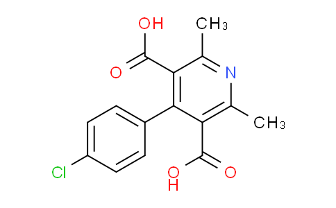 CAS No. 4350-52-1, 4-(4-Chlorophenyl)-2,6-dimethylpyridine-3,5-dicarboxylic acid