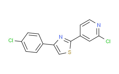 CAS No. 1431729-96-2, 4-(4-Chlorophenyl)-2-(2-chloropyridin-4-yl)thiazole