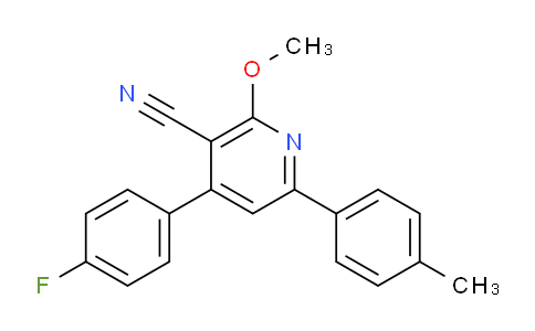 CAS No. 1360151-28-5, 4-(4-Fluorophenyl)-2-methoxy-6-(p-tolyl)nicotinonitrile