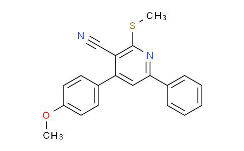 CAS No. 90745-12-3, 4-(4-Methoxyphenyl)-2-(methylthio)-6-phenylnicotinonitrile