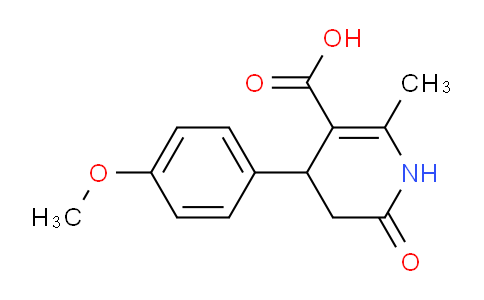 CAS No. 423120-08-5, 4-(4-Methoxyphenyl)-2-methyl-6-oxo-1,4,5,6-tetrahydropyridine-3-carboxylic acid