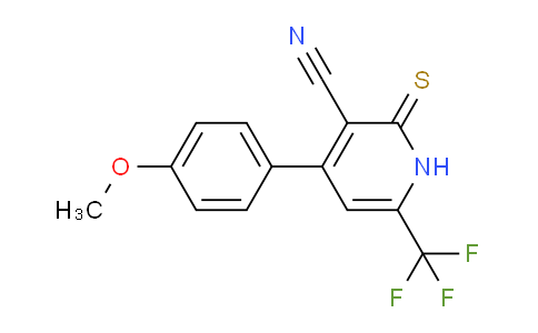 CAS No. 438221-56-8, 4-(4-Methoxyphenyl)-2-thioxo-6-(trifluoromethyl)-1,2-dihydropyridine-3-carbonitrile
