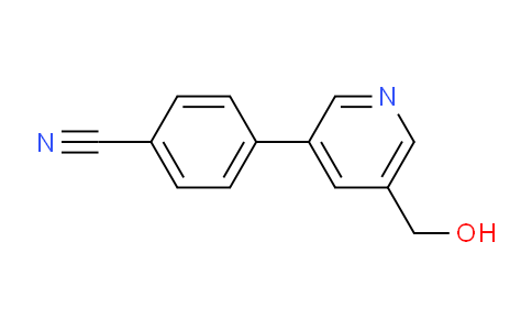 CAS No. 1346691-61-9, 4-(5-(Hydroxymethyl)pyridin-3-yl)benzonitrile