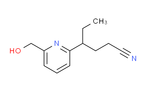 CAS No. 1956382-46-9, 4-(6-(Hydroxymethyl)pyridin-2-yl)hexanenitrile