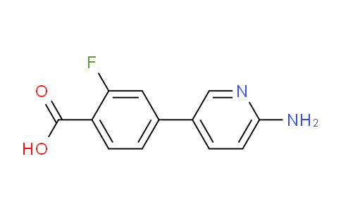 CAS No. 1258615-86-9, 4-(6-Aminopyridin-3-yl)-2-fluorobenzoic acid