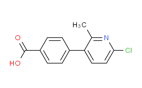 CAS No. 1345472-36-7, 4-(6-Chloro-2-methylpyridin-3-yl)benzoic acid