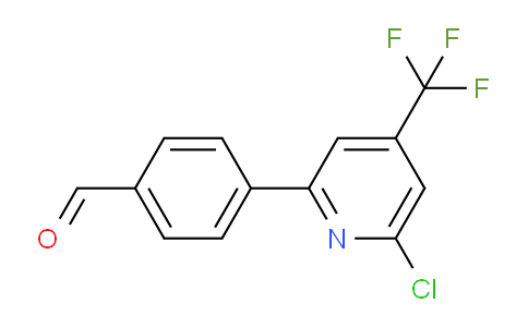 CAS No. 1299607-45-6, 4-(6-Chloro-4-(trifluoromethyl)pyridin-2-yl)benzaldehyde