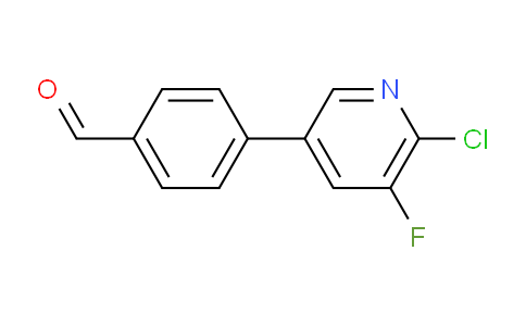 CAS No. 1956310-76-1, 4-(6-Chloro-5-fluoropyridin-3-yl)benzaldehyde
