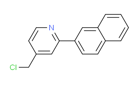 CAS No. 482376-26-1, 4-(Chloromethyl)-2-(naphthalen-2-yl)pyridine