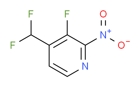 CAS No. 1804755-09-6, 4-(Difluoromethyl)-3-fluoro-2-nitropyridine