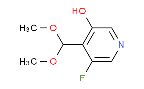 CAS No. 1624262-47-0, 4-(Dimethoxymethyl)-5-fluoropyridin-3-ol