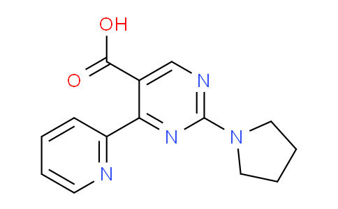 CAS No. 1708268-67-0, 4-(Pyridin-2-yl)-2-(pyrrolidin-1-yl)pyrimidine-5-carboxylic acid