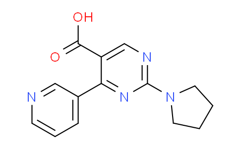 CAS No. 1707735-48-5, 4-(Pyridin-3-yl)-2-(pyrrolidin-1-yl)pyrimidine-5-carboxylic acid