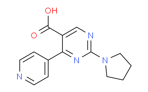 CAS No. 1708428-32-3, 4-(Pyridin-4-yl)-2-(pyrrolidin-1-yl)pyrimidine-5-carboxylic acid