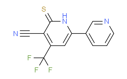 CAS No. 893752-69-7, 4-(Trifluoromethyl)-1,2-dihydro-6-(pyridin-3-yl)-2-thioxopyridine-3-carbonitrile