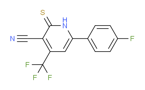 CAS No. 625370-80-1, 4-(Trifluoromethyl)-6-(4-fluorophenyl)-1,2-dihydro-2-thioxopyridine-3-carbonitrile