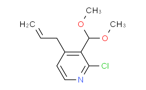 CAS No. 1186310-69-9, 4-Allyl-2-chloro-3-(dimethoxymethyl)pyridine