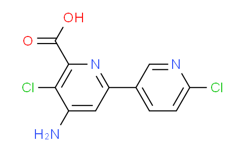 CAS No. 496852-42-7, 4-Amino-5,6'-dichloro-[2,3'-bipyridine]-6-carboxylic acid