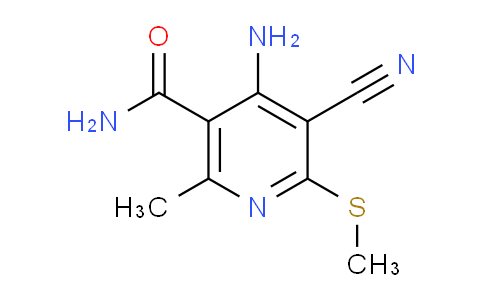 CAS No. 1604041-57-7, 4-Amino-5-cyano-2-methyl-6-(methylthio)nicotinamide