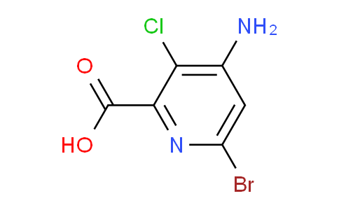CAS No. 350601-51-3, 4-Amino-6-bromo-3-chloropicolinic acid