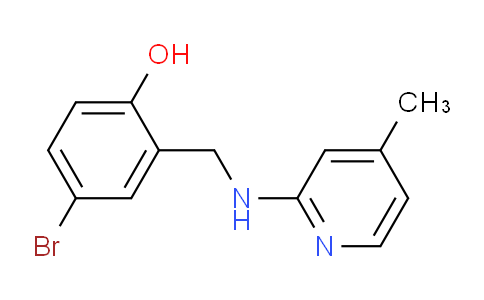 CAS No. 303091-51-2, 4-Bromo-2-(((4-methylpyridin-2-yl)amino)methyl)phenol