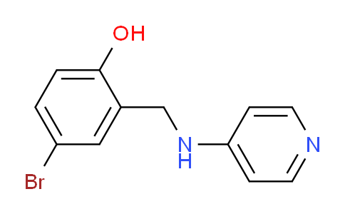 CAS No. 634594-74-4, 4-Bromo-2-((pyridin-4-ylamino)methyl)phenol