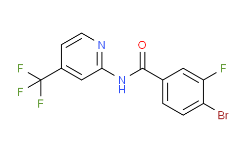 CAS No. 1419221-61-6, 4-Bromo-3-fluoro-N-(4-(trifluoromethyl)pyridin-2-yl)benzamide