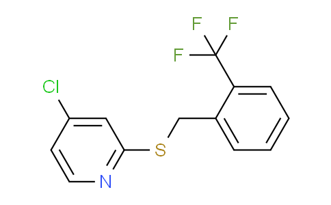 CAS No. 1346707-59-2, 4-Chloro-2-((2-(trifluoromethyl)benzyl)thio)pyridine