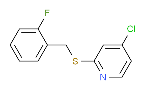 CAS No. 1346707-43-4, 4-Chloro-2-((2-fluorobenzyl)thio)pyridine