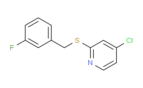 CAS No. 1346707-44-5, 4-Chloro-2-((3-fluorobenzyl)thio)pyridine