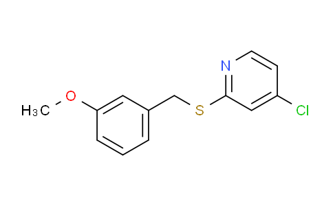 CAS No. 1346707-47-8, 4-Chloro-2-((3-methoxybenzyl)thio)pyridine