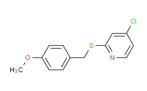 CAS No. 1346707-48-9, 4-Chloro-2-((4-methoxybenzyl)thio)pyridine