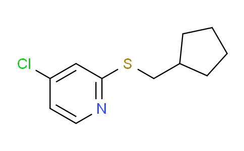 CAS No. 1346707-41-2, 4-Chloro-2-((cyclopentylmethyl)thio)pyridine