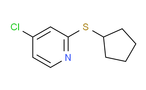 CAS No. 1346707-37-6, 4-Chloro-2-(cyclopentylthio)pyridine