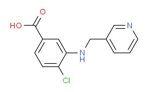 CAS No. 876898-10-1, 4-Chloro-3-((pyridin-3-ylmethyl)amino)benzoic acid
