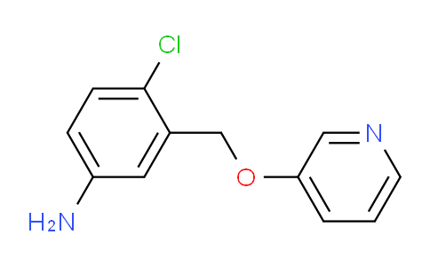 CAS No. 642084-31-9, 4-Chloro-3-((pyridin-3-yloxy)methyl)aniline