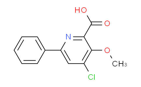 CAS No. 1019930-14-3, 4-Chloro-3-methoxy-6-phenylpicolinic acid