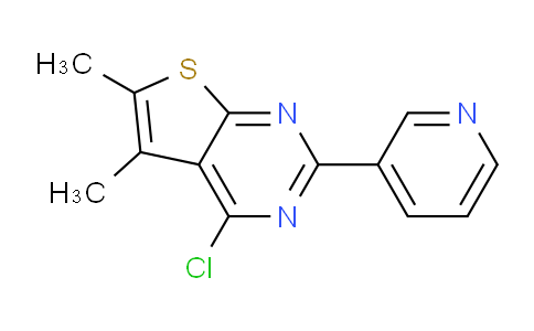 CAS No. 742094-64-0, 4-Chloro-5,6-dimethyl-2-(pyridin-3-yl)thieno[2,3-d]pyrimidine