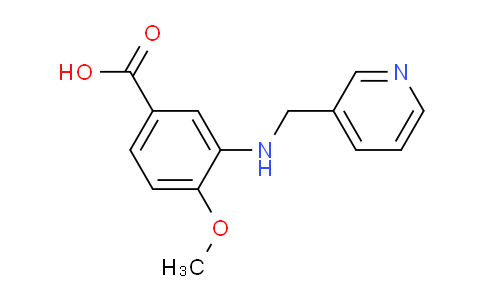 CAS No. 876898-13-4, 4-Methoxy-3-((pyridin-3-ylmethyl)amino)benzoic acid