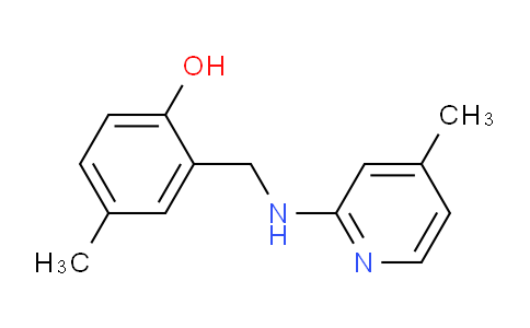 CAS No. 692275-85-7, 4-Methyl-2-(((4-methylpyridin-2-yl)amino)methyl)phenol