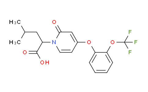 CAS No. 1262239-28-0, 4-Methyl-2-(2-oxo-4-(2-(trifluoromethoxy)phenoxy)pyridin-1(2H)-yl)pentanoic acid