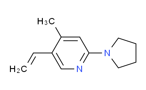 CAS No. 1355178-80-1, 4-Methyl-2-(pyrrolidin-1-yl)-5-vinylpyridine