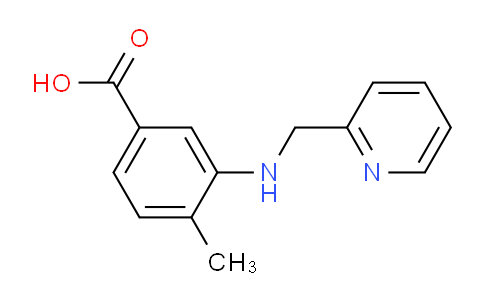 CAS No. 878714-45-5, 4-Methyl-3-((pyridin-2-ylmethyl)amino)benzoic acid