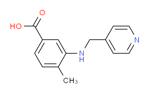 CAS No. 878714-36-4, 4-Methyl-3-((pyridin-4-ylmethyl)amino)benzoic acid